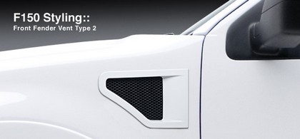 3D Carbon Front Fender Vents, Pair, TYPE II without Horizontal Cross Bar