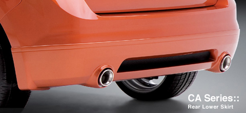 3D Carbon CA Series Rear Lower Skirt w/Hitch Cut-Out (Urethane)