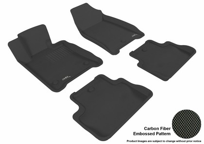 3D Maxpider Kagu Floormats - Black - Set (4-Piece)