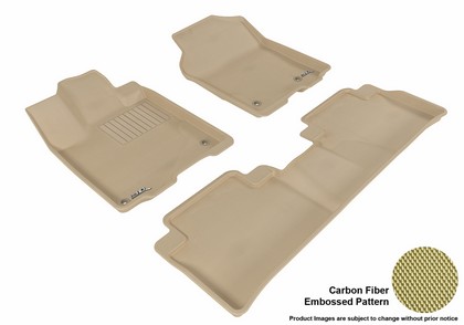 3D Maxpider Kagu Floormats - Tan - Set (3-Piece)