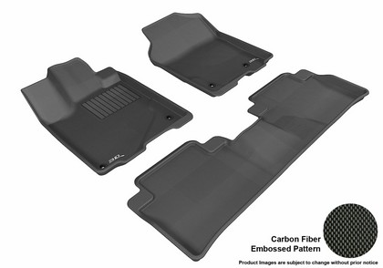 3D Maxpider Kagu Floormats - Black - Set (3-Piece)