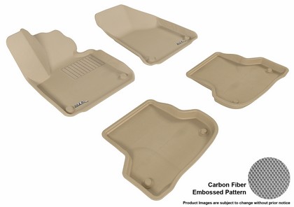 3D Maxpider Kagu Floormats - Tan - Set (4-Piece)