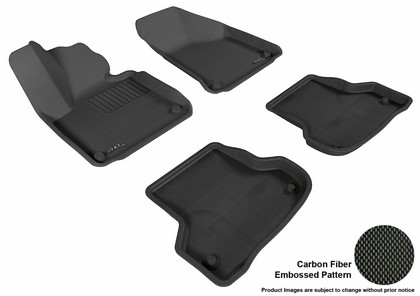 3D Maxpider Kagu Floormats - Black - Set (4-Piece)