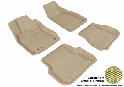 3D Maxpider Kagu Floormats - Tan - Set (4-Piece)