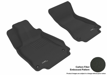 3D Maxpider Kagu Floormat - Black - Row 1 (2-Piece)