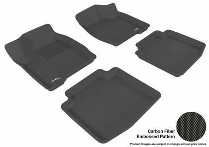 3D Maxpider Kagu Floormats - Black - Set (4-Piece)