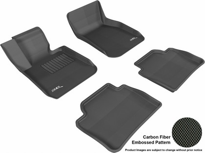 3D Maxpider Kagu Floormats - Black - Set (4-Piece)