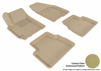 3D Maxpider Kagu Floormats - Tan - Set (4-Piece)