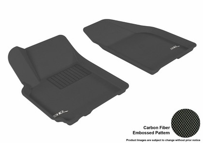 3D Maxpider Kagu Floormat - Black - Row 1 (2-Piece)