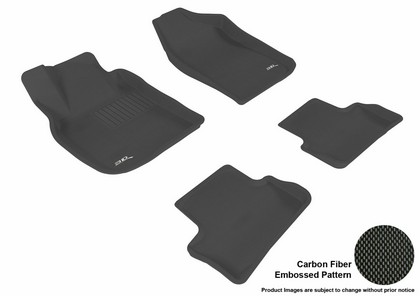 3D Maxpider Kagu Floormats - Black - Set (4-Piece)