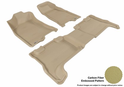 3D Maxpider Kagu Floormats - Tan - Set (3-Piece)