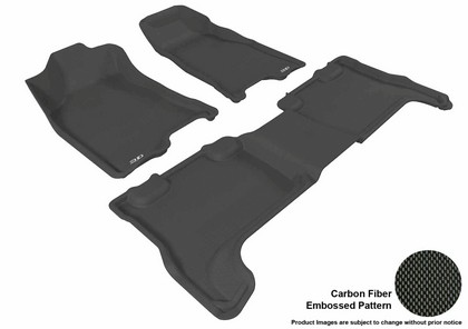 3D Maxpider Kagu Floormats - Black - Set (3-Piece)