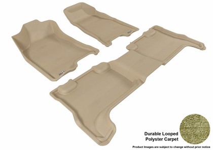 3D Maxpider Classic Floormats - Tan - Set (3-Piece)