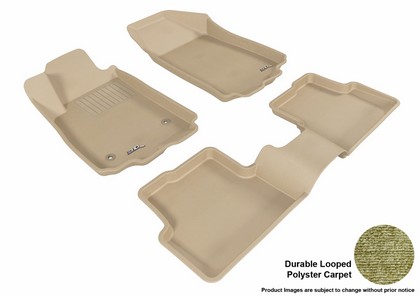 3D Maxpider Classic Floormats - Tan - Set (3-Piece)