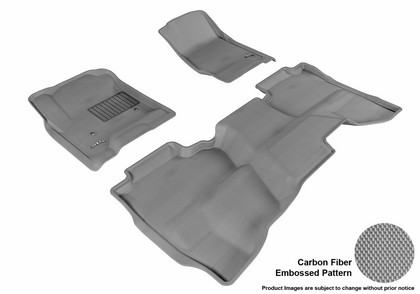 3D Maxpider Kagu Floormats - Gray - Set (3-Piece)