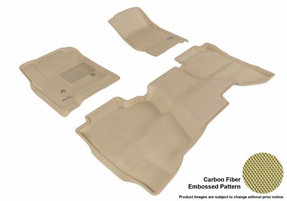 3D Maxpider Kagu Floormats - Tan - Set (3-Piece)