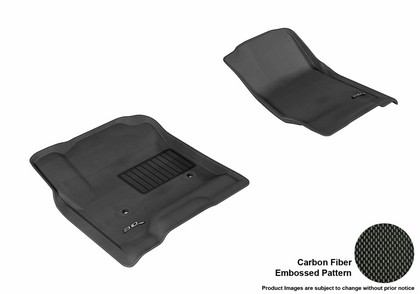 3D Maxpider Kagu Floormat - Black - Row 1 (2-Piece)