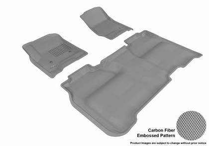 3D Maxpider Kagu Floormats - Gray - Set (3-Piece)