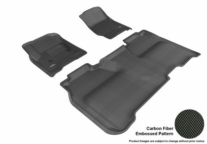 3D Maxpider Kagu Floormats - Black - Set (3-Piece)