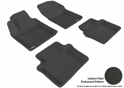 3D Maxpider Kagu Floormats - Black - Set (4-Piece)