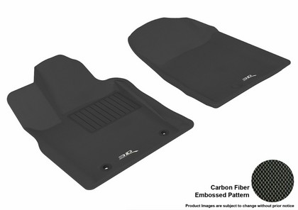 3D Maxpider Kagu Floormat - Black - Row 1 (2-Piece)