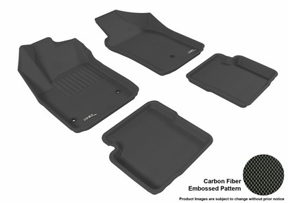 3D Maxpider Kagu Floormats - Black - Set (4-Piece)