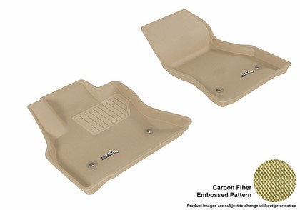 3D Maxpider Kagu Floormat - Tan - Row 1 (2-Piece)