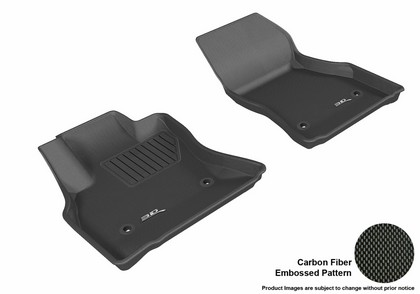 3D Maxpider Kagu Floormat - Black - Row 1 (2-Piece)