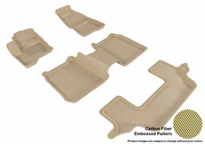 3D Maxpider Kagu Floormats - Tan - Set (4-Piece)