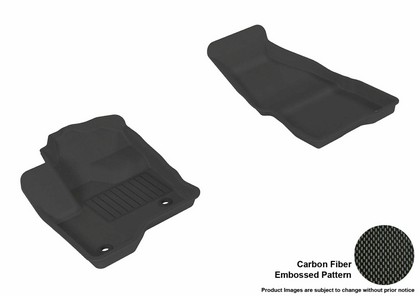 3D Maxpider Kagu Floormat - Black - Row 1 (2-Piece)