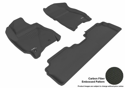 3D Maxpider Kagu Floormats - Black - Set (3-Piece)