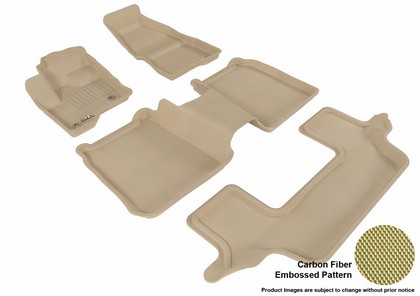 3D Maxpider Kagu Floormats - Tan - Set (4-Piece)