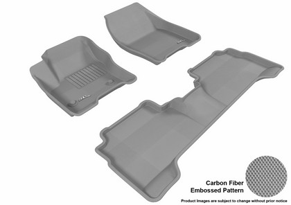 3D Maxpider Kagu Floormats - Gray - Set (3-Piece)