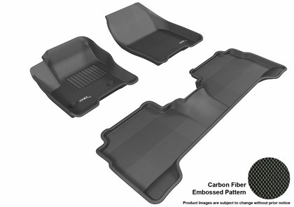 3D Maxpider Kagu Floormats - Black - Set (3-Piece)