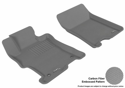 3D Maxpider Kagu Floormat - Gray - Row 1 (2-Piece)