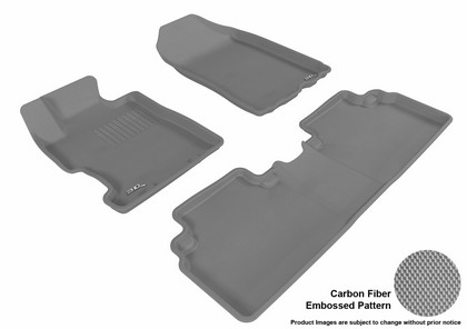 3D Maxpider Kagu Floormats - Gray - Set (3-Piece)