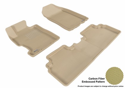 3D Maxpider Kagu Floormats - Tan - Set (3-Piece)