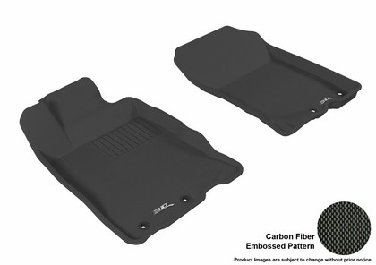 3D Maxpider Kagu Floormat - Black - Row 1 (2-Piece)