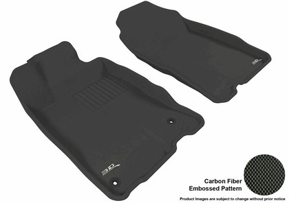 3D Maxpider Kagu Floormat - Black - Row 1 (2-Piece)