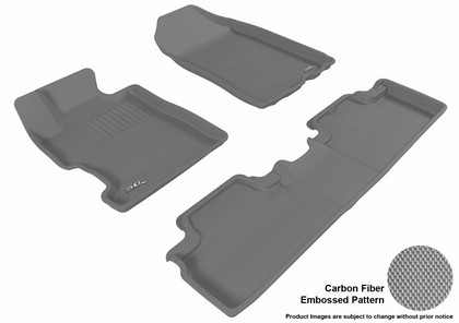 3D Maxpider Kagu Floormats - Gray - Set (3-Piece)