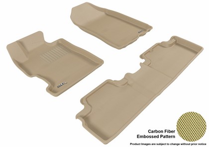 3D Maxpider Kagu Floormats - Tan - Set (3-Piece)