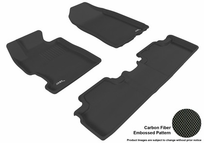 3D Maxpider Kagu Floormats - Black - Set (3-Piece)