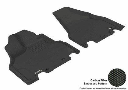 3D Maxpider Kagu Floormat - Black - Row 1 (2-Piece)