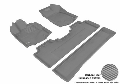 3D Maxpider Kagu Floormats - Gray - Set (4-Piece)