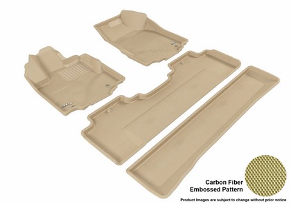 3D Maxpider Kagu Floormats - Tan - Set (4-Piece)