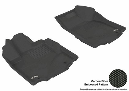 3D Maxpider Kagu Floormat - Black - Row 1 (2-Piece)