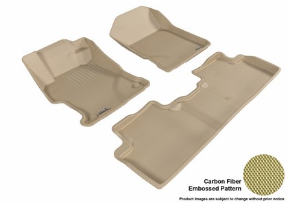 3D Maxpider Kagu Floormats - Tan - Set (3-Piece)