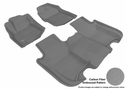 3D Maxpider Kagu Floormats - Gray - Set (3-Piece)