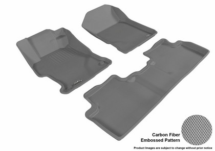 3D Maxpider Kagu Floormats - Gray - Set (3-Piece)