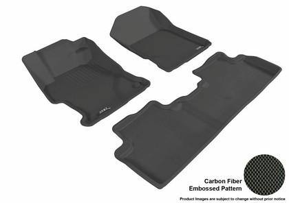 3D Maxpider Kagu Floormats - Black - Set (3-Piece)